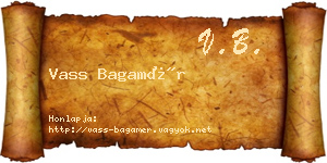 Vass Bagamér névjegykártya